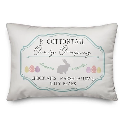 P Cottontail Candy Company Pillow