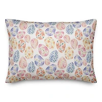 Floral Easter Eggs Lumbar Pillow