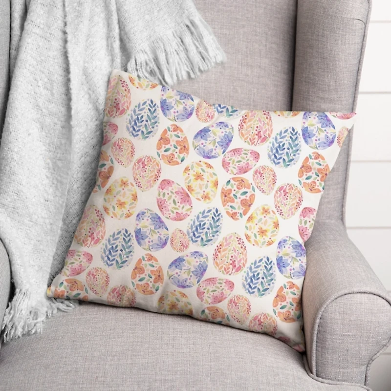 Floral Easter Eggs Pillow
