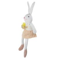White and Pink Easter Bunny Plush