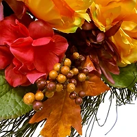Peony and Mum Floral Wreath