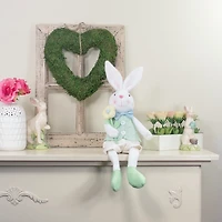 White and Green Easter Bunny Plush