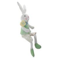 White and Green Easter Bunny Plush