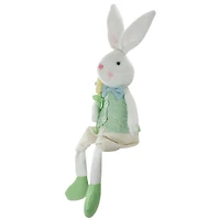 White and Green Easter Bunny Plush