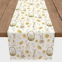 Bunnies and Baskets Easter Table Runner, 90 in.