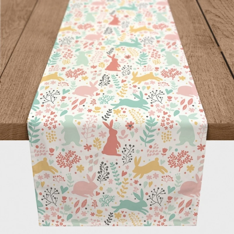 Pastel Easter Pattern Table Runner, 90 in.