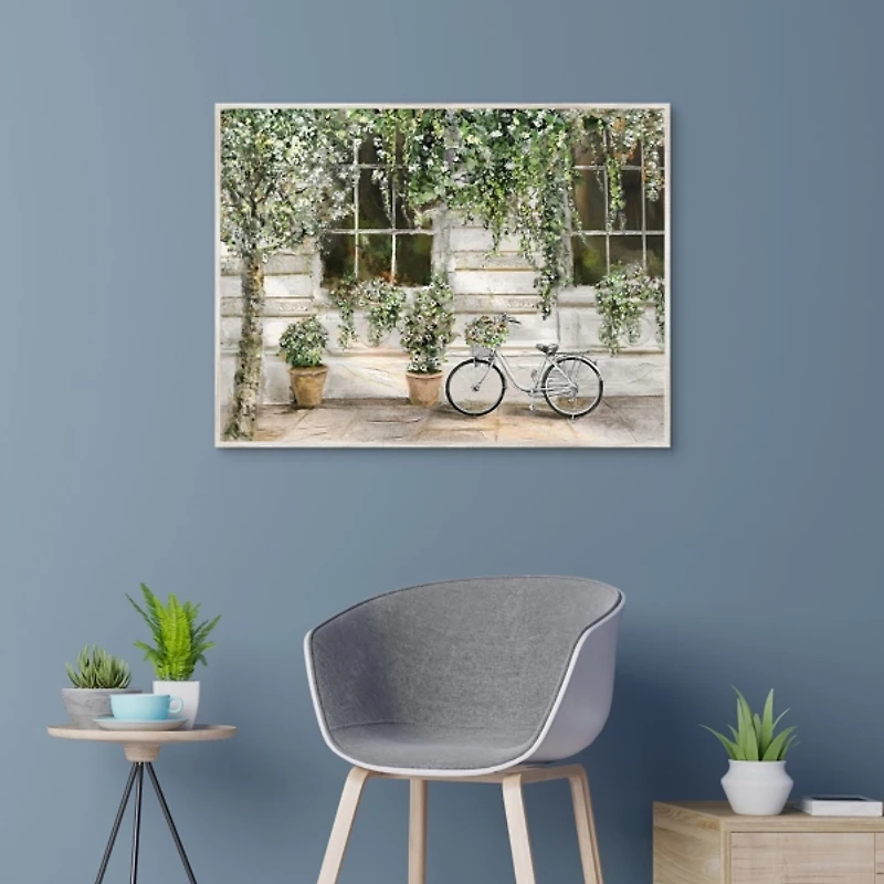Dans La Ville Framed Canvas Art Print