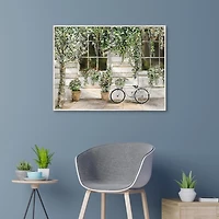 Dans La Ville Framed Canvas Art Print
