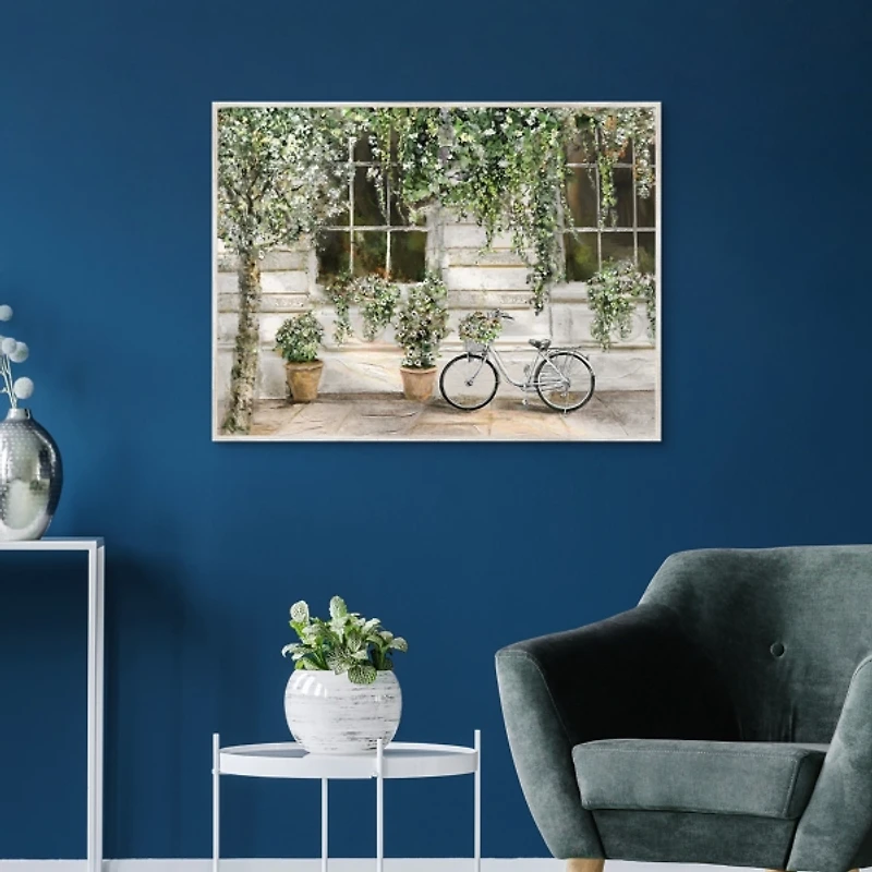 Dans La Ville Framed Canvas Art Print