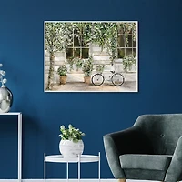 Dans La Ville Framed Canvas Art Print