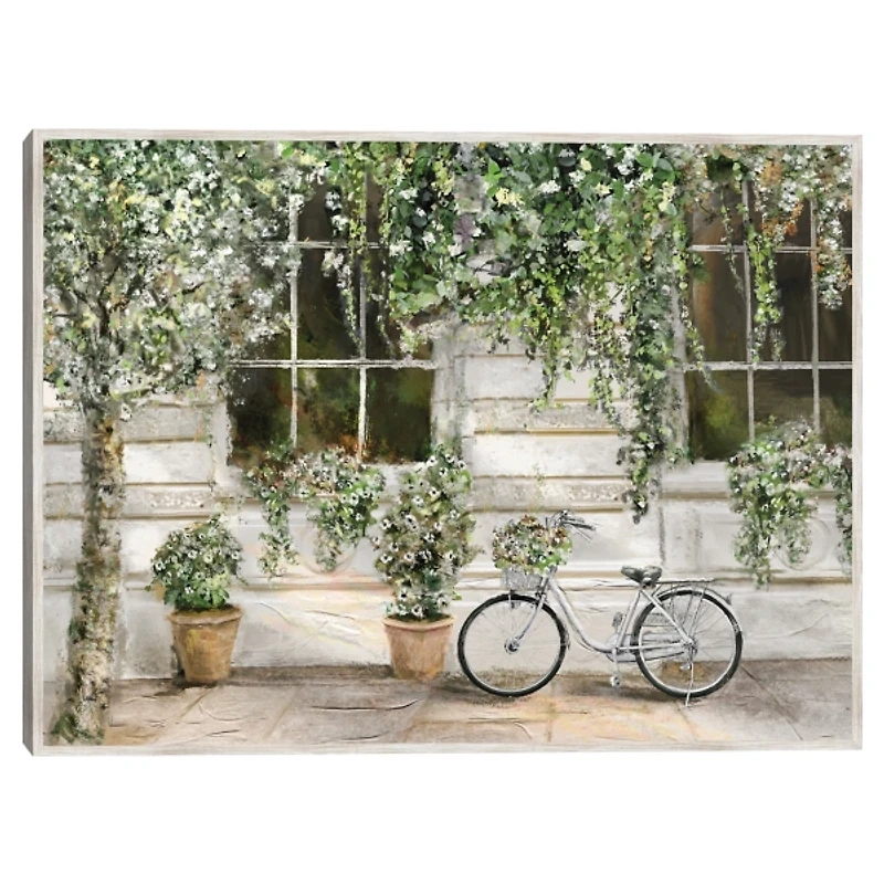 Dans La Ville Framed Canvas Art Print