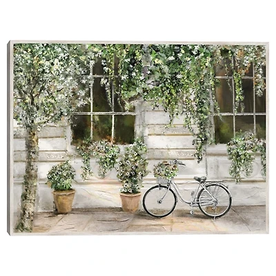 Dans La Ville Framed Canvas Art Print