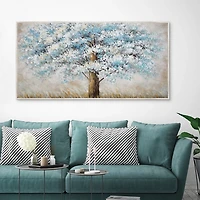 Blue Solitude Framed Canvas Art Print