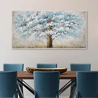 Blue Solitude Framed Canvas Art Print