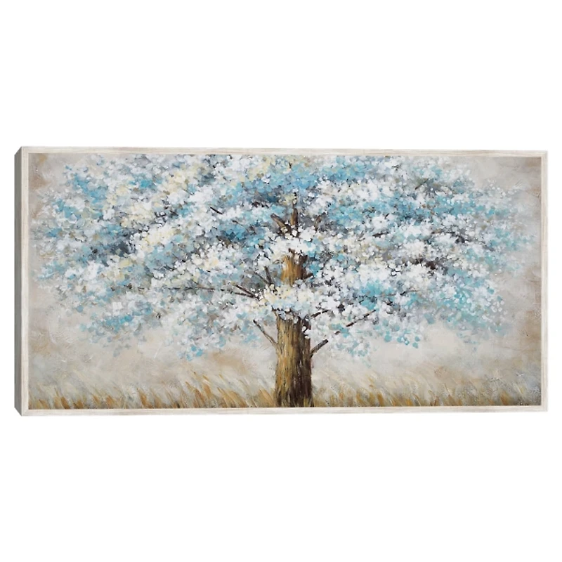 Blue Solitude Framed Canvas Art Print