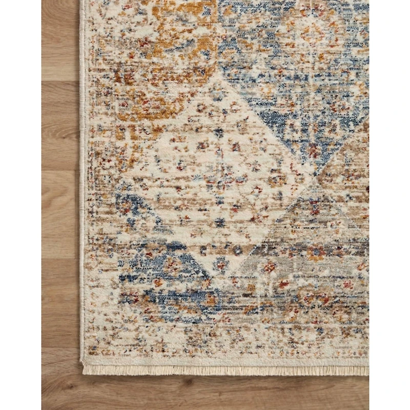 Neutral Diamond Patchwork Area Rug, 5x7