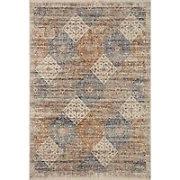 Neutral Diamond Patchwork Area Rug, 5x7