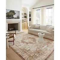Mocha and Cream Sorrento Area Rug, 5x7