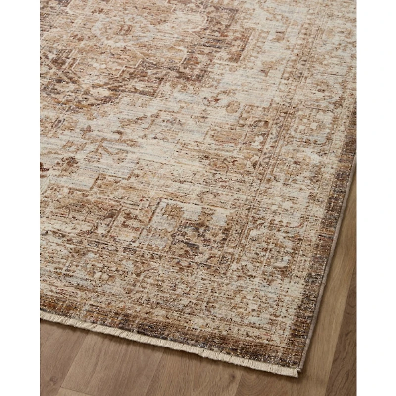 Mocha and Cream Sorrento Area Rug, 5x7