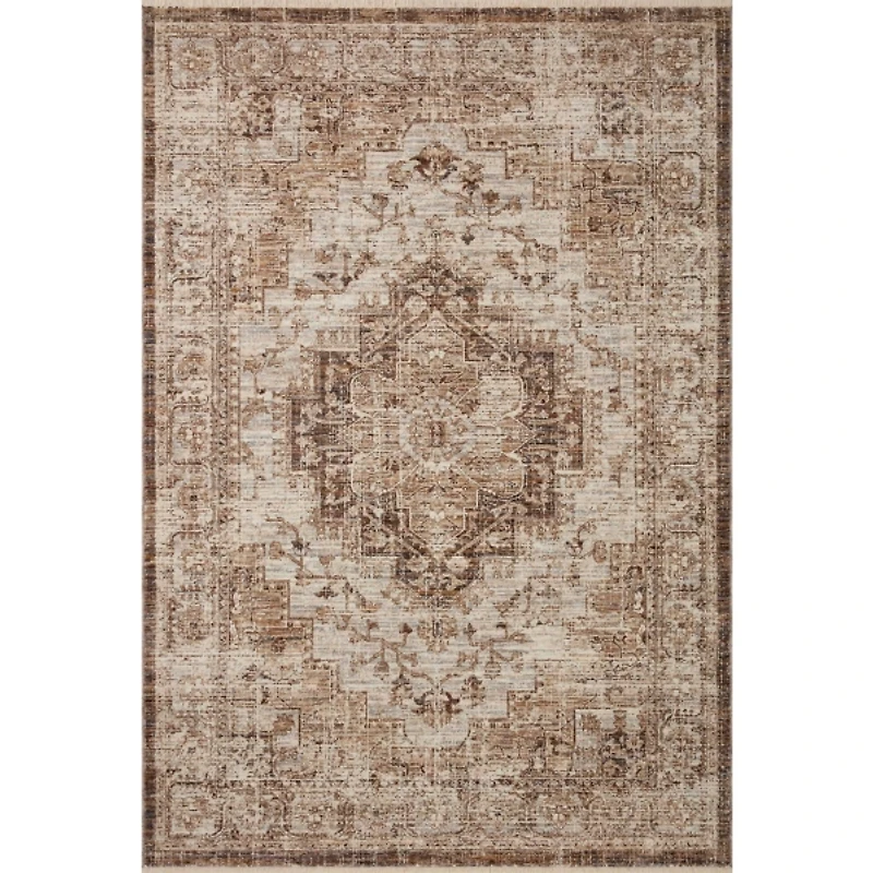Mocha and Cream Sorrento Area Rug, 5x7