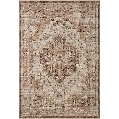 Mocha and Cream Sorrento Area Rug, 5x7