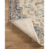 Ivory and Blue Bergamo Area Rug