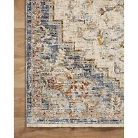 Ivory and Blue Bergamo Area Rug