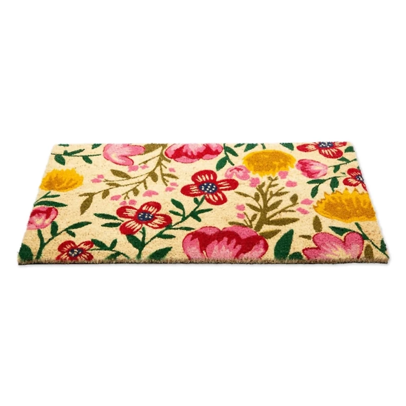 Bright Summer Blossoms Coir Doormat
