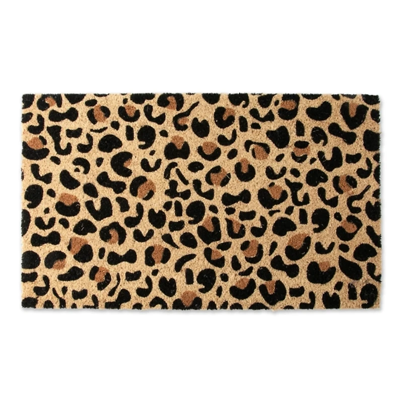 Leopard Print Coir Doormat