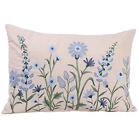 Cream Bluebells Lumbar Pillow