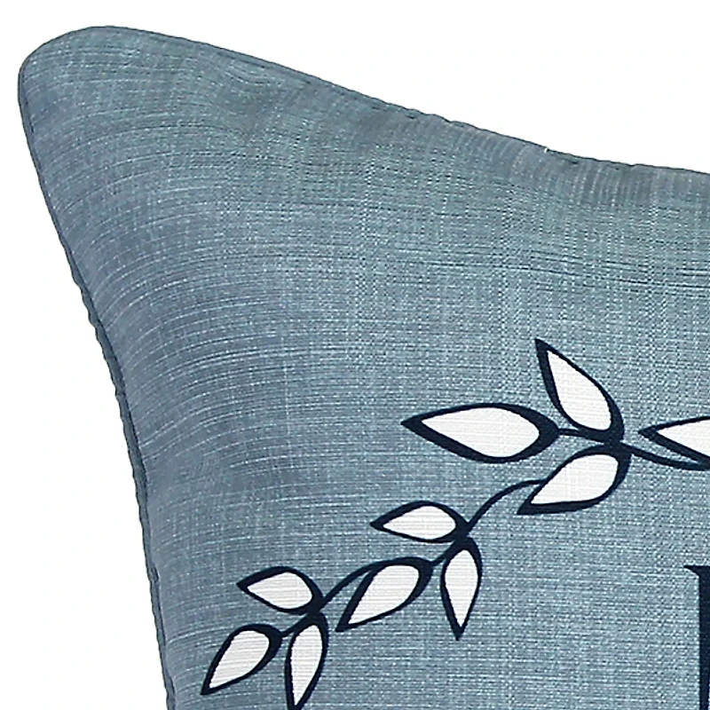 Blue Home Sweet Home Laurel Pillow
