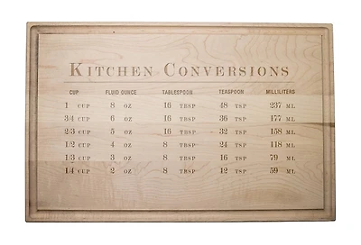 Kitchen Conversions Maple Wood Cutting Board
