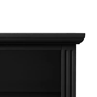 Smooth Black 2-Drawer Wood Nightstand