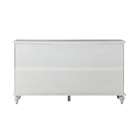 White Wood Glass Door Sideboard Cabinet