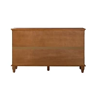 Brown Wood 4-Door Sideboard Cabinet