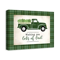 Lots of Luck Truck Canvas Wall Plaque