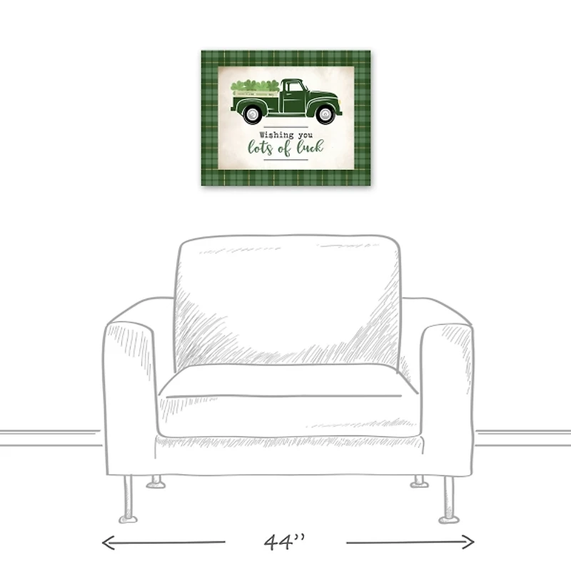 Lots of Luck Truck Canvas Wall Plaque