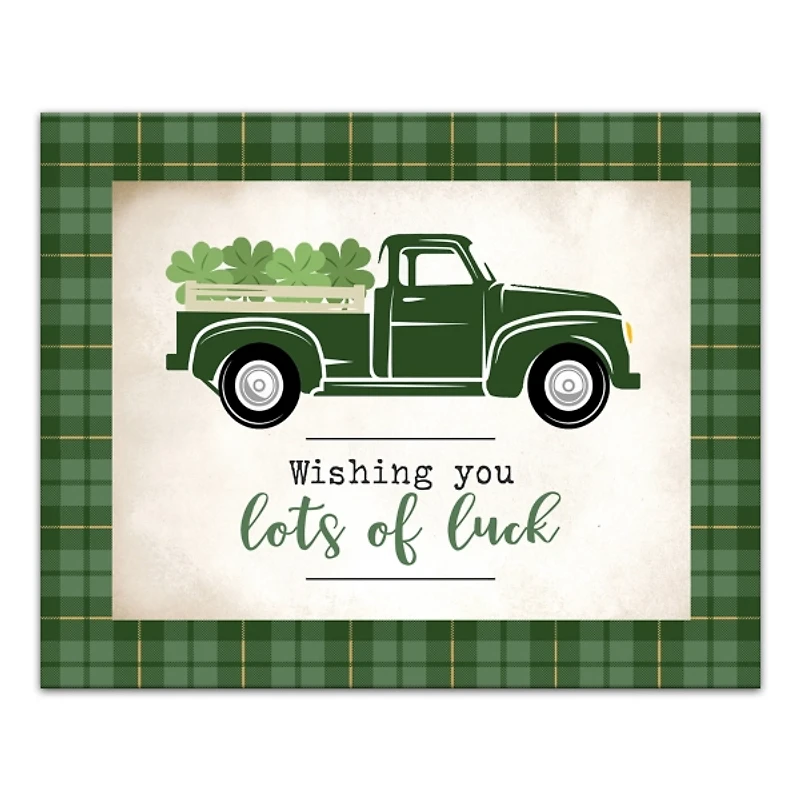 Lots of Luck Truck Canvas Wall Plaque