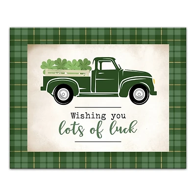Lots of Luck Truck Canvas Wall Plaque