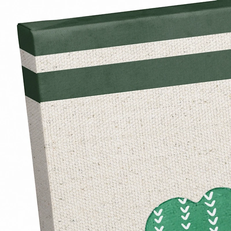 Lucky & Blessed Clover Trio Canvas Art Print