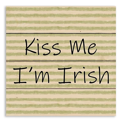 Kiss Me I'm Irish Wood Pallet Art Print