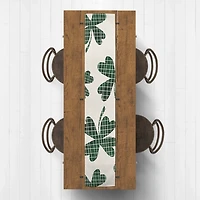 Large Plaid Clover Table Runner, 90 in.
