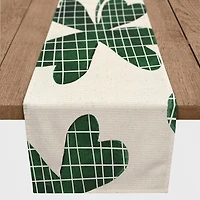 Large Plaid Clover Table Runner, 90 in.