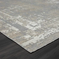 Gray Distressed Washable Area Rug