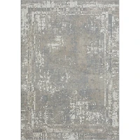 Gray Distressed Washable Area Rug