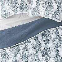 Damask Reversible 3-pc. Queen Quilt Set