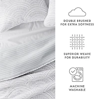 Scalloped Reversible 2-pc. Twin Quilt Set