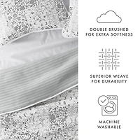 Gray Patchwork Reversible 3-pc. King Quilt Set