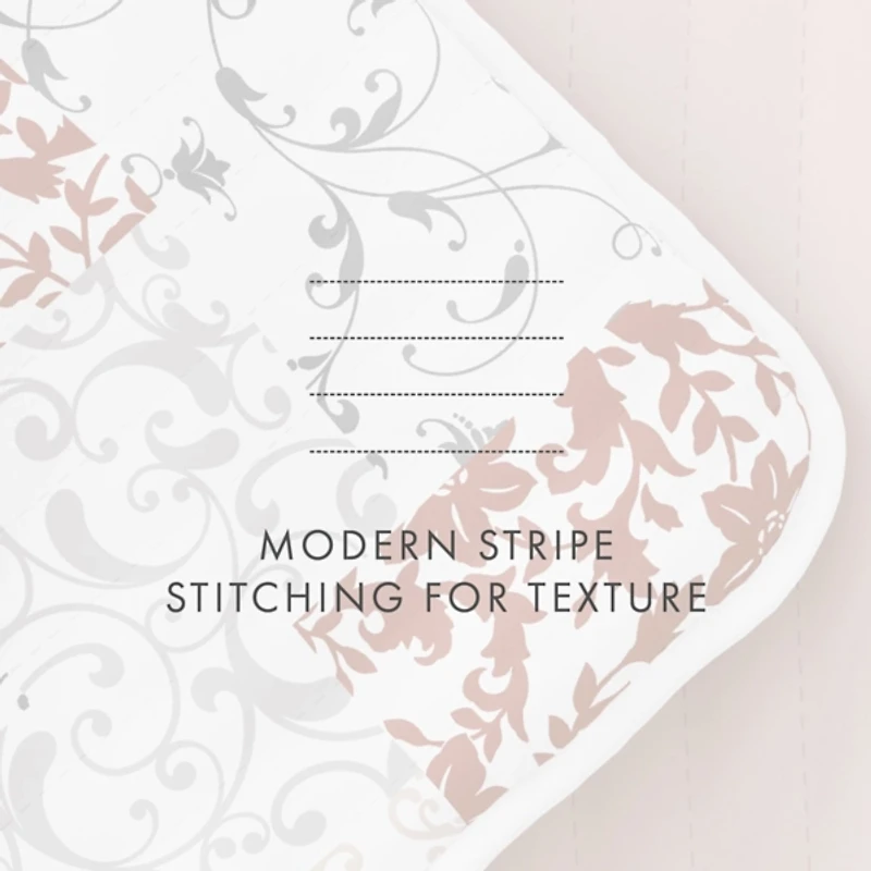 Blush Patchwork Reversible 2-pc. Twin Quilt Set