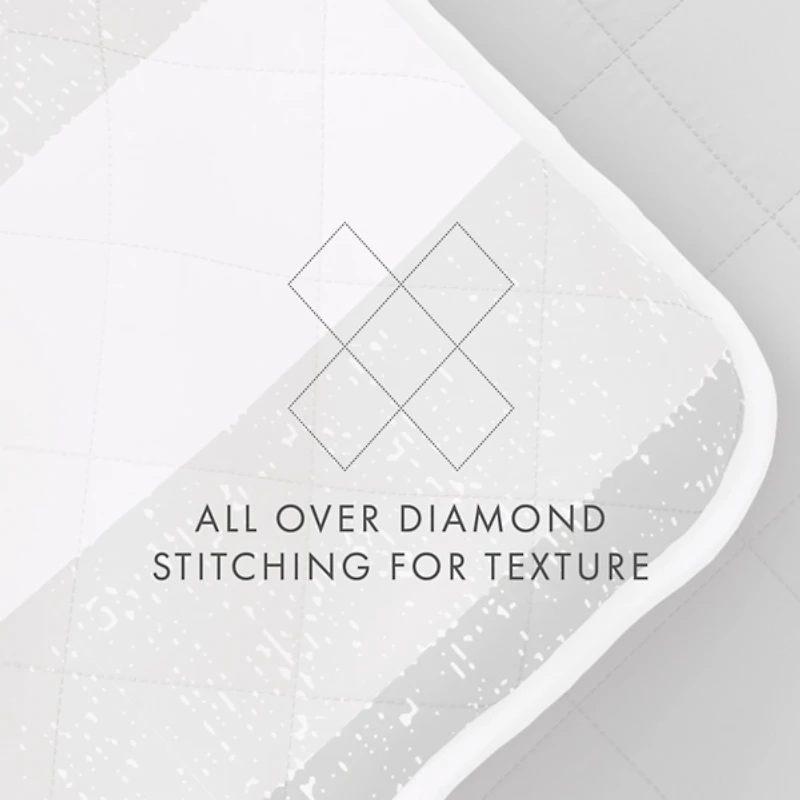 Gray Striped Reversible 3-pc. King Quilt Set